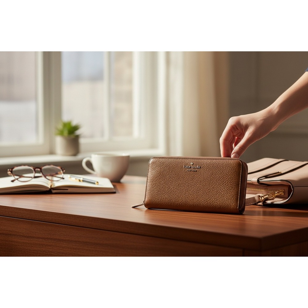 Kate Spade Leila Large Continental Wallet -‎ NWT (New) Warm Gingerbread
